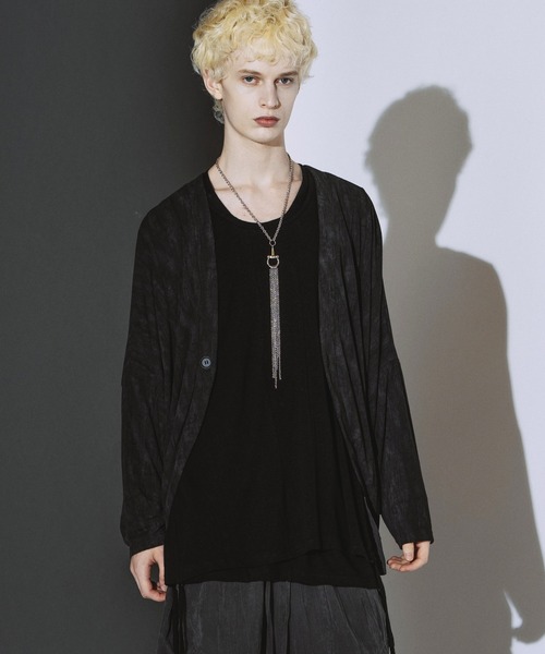 NO ID.(ノーアイディ)の「【NO ID.】Drawstrings U/N Pullover / ドローストリングス Uネック プルオーバー(Tシャツ/カットソー・メンズ・ブラック/グレー/ホワイト・ONE SIZE)」の12枚目の写真