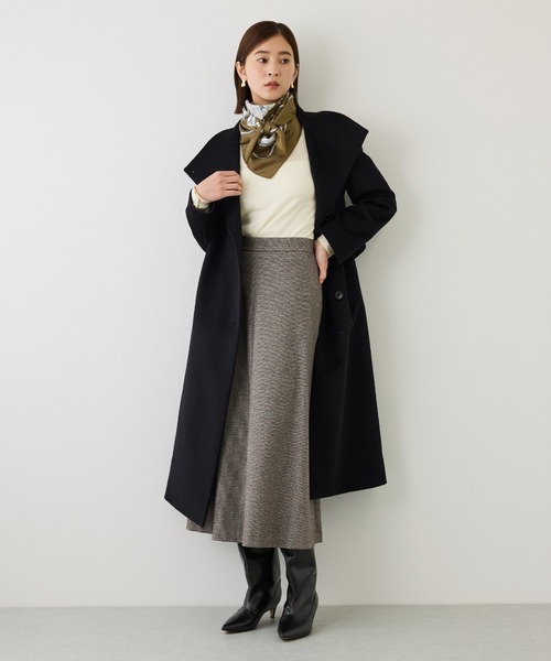 ROPE'(ロペ)の「ガンクラブチェックセミフレアースカート/吸湿発熱・イージーケア(スカート・レディース・ブラック系その他・38/36)」の16枚目の写真