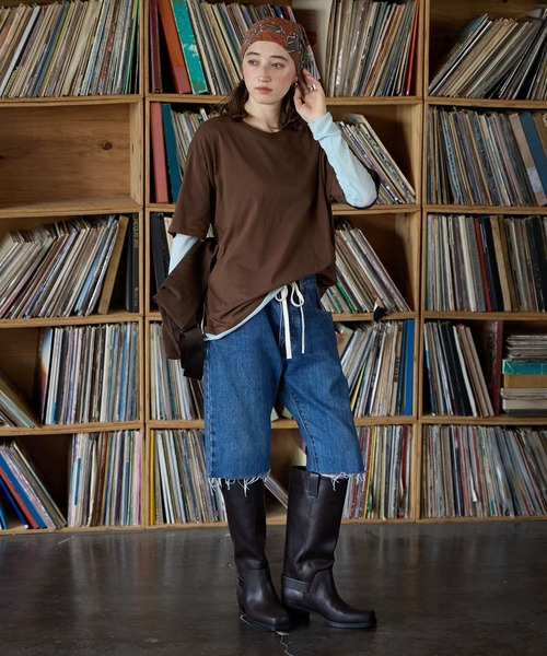 GEORGE'S(ジョージズ)の「レイヤードスリーブT(Tシャツ/カットソー・レディース・ブラウン系その他/ホワイト系その他/グレー系その他・FREE)」の22枚目の写真
