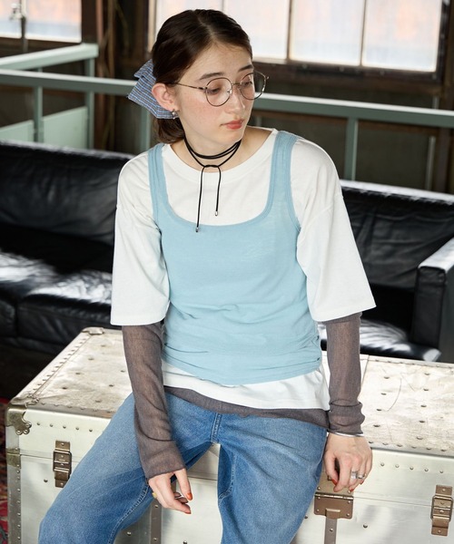 GEORGE'S(ジョージズ)の「レイヤードスリーブT(Tシャツ/カットソー・レディース・ブラウン系その他/ホワイト系その他/グレー系その他・FREE)」の10枚目の写真