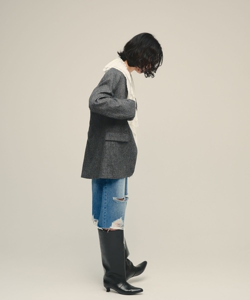 eL（エル）の「【eL】Wide Long Boots/1052793（ブーツ・レディース・ブラック/ブラウン・MEDIUM/LARGE）」の4枚目の写真
