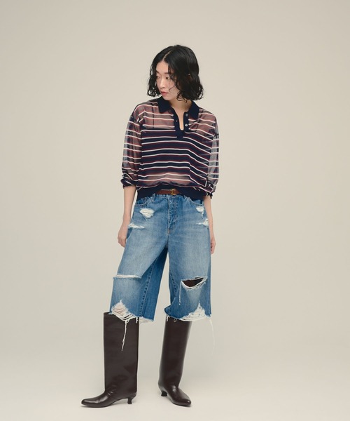 eL（エル）の「【eL】Wide Long Boots/1052793（ブーツ・レディース・ブラック/ブラウン・MEDIUM/LARGE）」の10枚目の写真