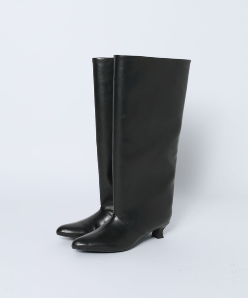 eL（エル）の「【eL】Wide Long Boots/1052793（ブーツ・レディース・ブラック/ブラウン・MEDIUM/LARGE）」の11枚目の写真