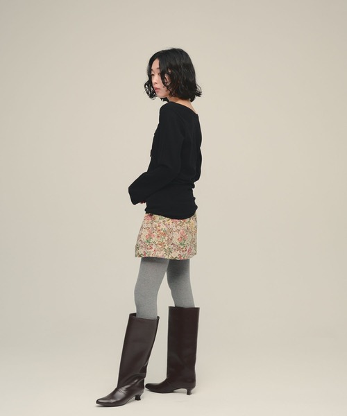eL（エル）の「【eL】Wide Long Boots/1052793（ブーツ・レディース・ブラック/ブラウン・MEDIUM/LARGE）」の8枚目の写真
