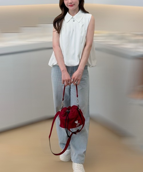 Human 2nd Occasion(ヒューマンセカンドオケージョン)の「バルーンヘム ノースリーブ ブラウス(シャツ/ブラウス・レディース・サックスブルー/オフホワイト・FREE)」の17枚目の写真