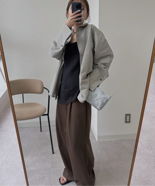 nananamoe(ナナナモエ)の「layered sheer camisole / レイヤードシアーキャミソール(キャミソール・レディース・ブラック/ライトベージュ・FREE)」の22枚目の写真
