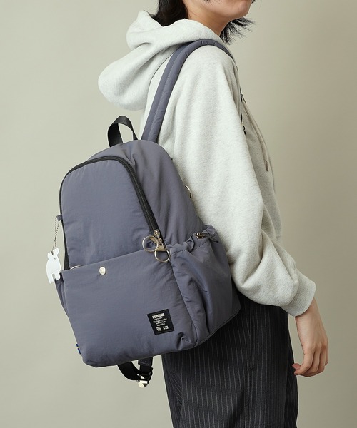 moz(モズ)の「【moz(モズ)】軽量 軽撥水 ボンディング リュックサック B5サイズ収納可 8L ZZQK-04(ショルダーバッグ・レディース・ベージュ/ブラック/オレンジ/ブルーグレー・ONE SIZE)」の3枚目の写真