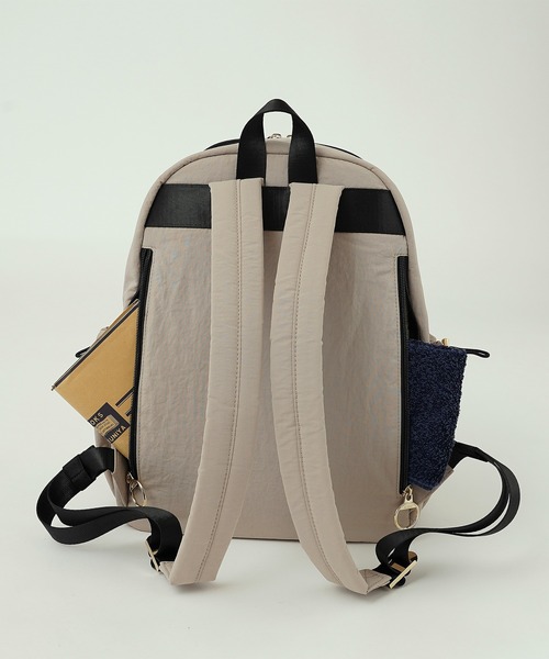 moz(モズ)の「【moz(モズ)】軽量 軽撥水 ボンディング リュックサック B5サイズ収納可 8L ZZQK-04(ショルダーバッグ・レディース・ベージュ/ブラック/オレンジ/ブルーグレー・ONE SIZE)」の16枚目の写真