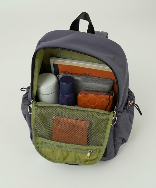 moz(モズ)の「【moz(モズ)】軽量 軽撥水 ボンディング リュックサック B5サイズ収納可 8L ZZQK-04(ショルダーバッグ・レディース・ベージュ/ブラック/オレンジ/ブルーグレー・ONE SIZE)」の18枚目の写真