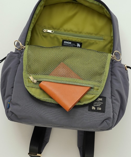 moz(モズ)の「【moz(モズ)】軽量 軽撥水 ボンディング リュックサック B5サイズ収納可 8L ZZQK-04(ショルダーバッグ・レディース・ベージュ/ブラック/オレンジ/ブルーグレー・ONE SIZE)」の5枚目の写真
