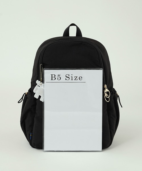 moz(モズ)の「【moz(モズ)】軽量 軽撥水 ボンディング リュックサック B5サイズ収納可 8L ZZQK-04(ショルダーバッグ・レディース・ベージュ/ブラック/オレンジ/ブルーグレー・ONE SIZE)」の6枚目の写真