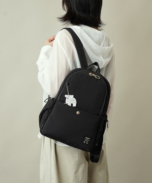 moz(モズ)の「【moz(モズ)】軽量 軽撥水 ボンディング リュックサック B5サイズ収納可 8L ZZQK-04(ショルダーバッグ・レディース・ベージュ/ブラック/オレンジ/ブルーグレー・ONE SIZE)」の21枚目の写真
