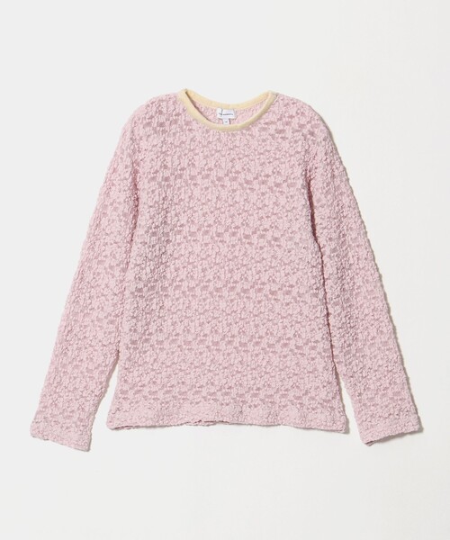 green label relaxing(グリーンレーベルリラクシング)の「フラワー ジャガード シアー トップス / キッズ 140cm-160cm(Tシャツ/カットソー・キッズ・ブラック/ナチュラル/ライトピンク・160cm/140cm/150cm)」の10枚目の写真