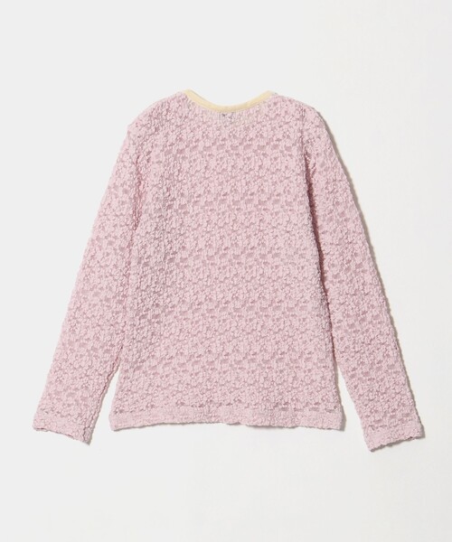 green label relaxing(グリーンレーベルリラクシング)の「フラワー ジャガード シアー トップス / キッズ 140cm-160cm(Tシャツ/カットソー・キッズ・ブラック/ナチュラル/ライトピンク・160cm/140cm/150cm)」の11枚目の写真