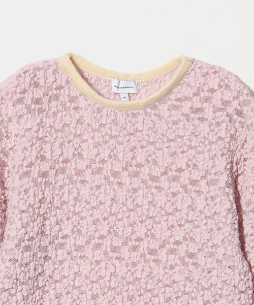 green label relaxing(グリーンレーベルリラクシング)の「フラワー ジャガード シアー トップス / キッズ 140cm-160cm(Tシャツ/カットソー・キッズ・ブラック/ナチュラル/ライトピンク・160cm/140cm/150cm)」の12枚目の写真