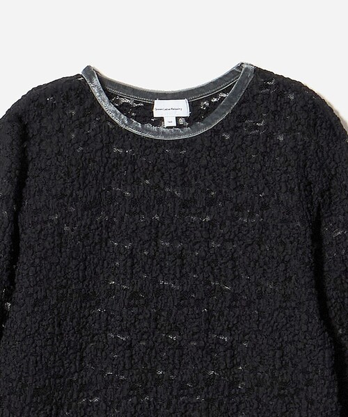 green label relaxing(グリーンレーベルリラクシング)の「フラワー ジャガード シアー トップス / キッズ 140cm-160cm(Tシャツ/カットソー・キッズ・ブラック/ナチュラル/ライトピンク・160cm/140cm/150cm)」の15枚目の写真