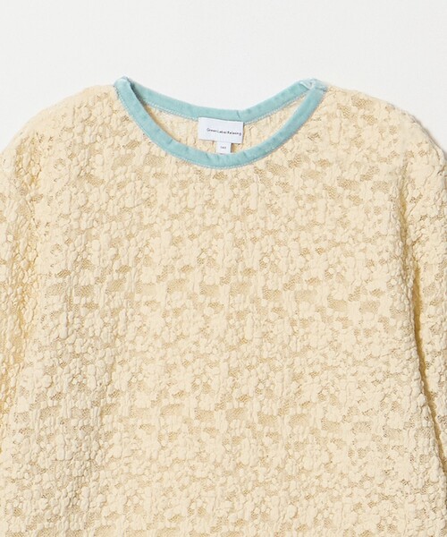 green label relaxing(グリーンレーベルリラクシング)の「フラワー ジャガード シアー トップス / キッズ 140cm-160cm(Tシャツ/カットソー・キッズ・ブラック/ナチュラル/ライトピンク・160cm/140cm/150cm)」の17枚目の写真