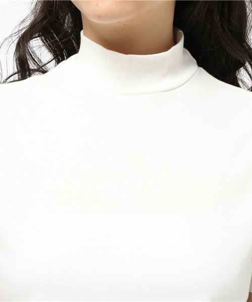 PUNYUS（プニュズ）の「ハイネックTEE（Tシャツ/カットソー・レディース・サックスブルー/ブラック/ピンク/ホワイト・1/3/2/4）」の8枚目の写真