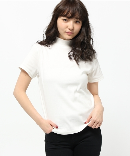 PUNYUS（プニュズ）の「ハイネックTEE（Tシャツ/カットソー・レディース・サックスブルー/ブラック/ピンク/ホワイト・1/3/2/4）」の13枚目の写真