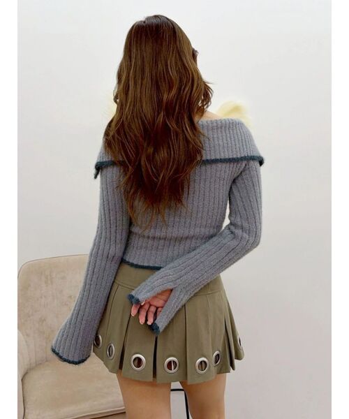 EVRIS（エヴリス）の「アイレットプリーツミニスカート（スカート・レディース・ブラック/カーキ・SMALL/MEDIUM）」の13枚目の写真