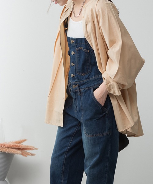 ElegChic(エレグシック)の「ゆるサロペットデニムパンツ(デニムパンツ・レディース・ブルー/ネイビー/ブラック・4L/M/XL/L/XXL)」の14枚目の写真