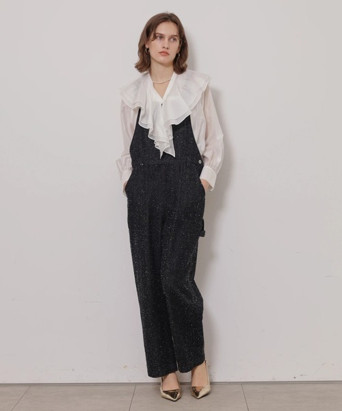 CADUNE(カデュネ)の「ニードルパンチデニムオーバーオール(その他パンツ・レディース・ブラック・38/36)」の1枚目の写真