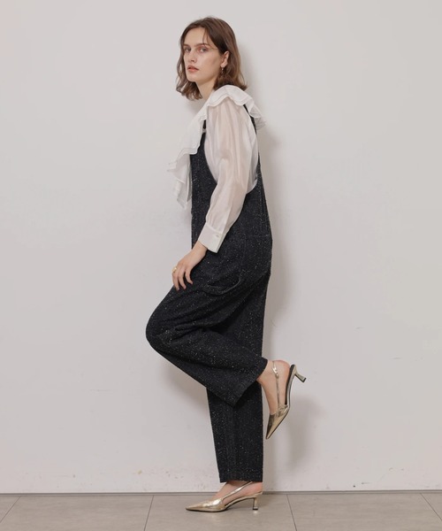CADUNE(カデュネ)の「ニードルパンチデニムオーバーオール(その他パンツ・レディース・ブラック・38/36)」の7枚目の写真
