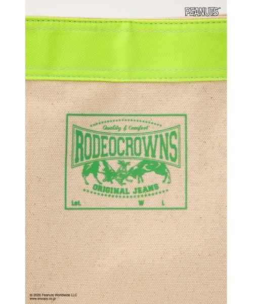 RODEO CROWNS WIDE BOWL(ロデオクラウンズワイドボウル)の「(PEANUTS)ニュースペーパーバッグ(ショルダーバッグ・レディース・ブラック/オフホワイト/カーキ・FREE)」の17枚目の写真