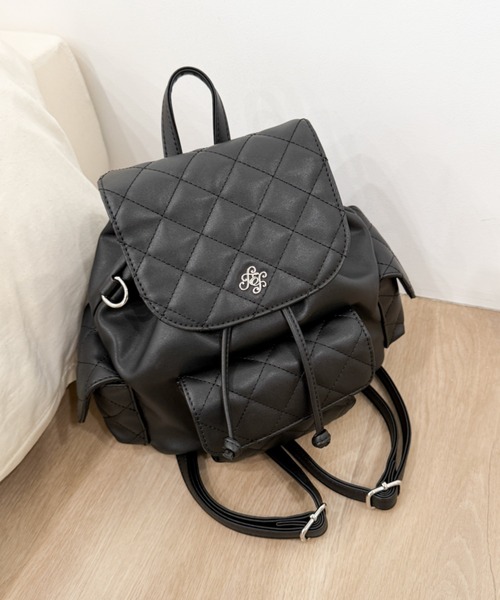 WEGO(ウィゴー)の「WEGO/メタルパーツキルティングミニリュック(バックパック/リュック・レディース・ブラック/ホワイト・FREE)」の13枚目の写真