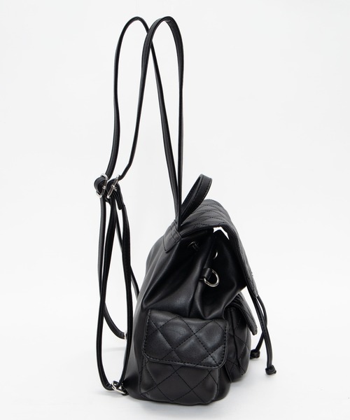 WEGO(ウィゴー)の「WEGO/メタルパーツキルティングミニリュック(バックパック/リュック・レディース・ブラック/ホワイト・FREE)」の20枚目の写真