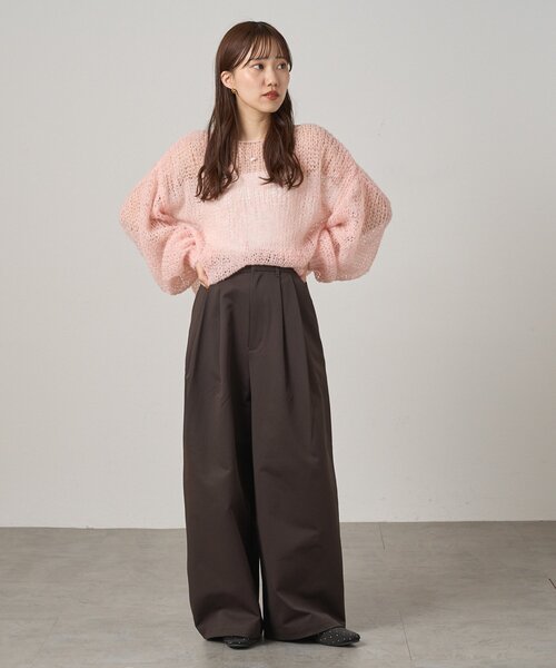 DISCOAT(ディスコート)の「2タックワイドストレッチチノパンツ(チノパンツ・レディース・ベージュ/ブラウン/アイボリー/ブラック・SMALL/MEDIUM/LARGE/TM/PS)」の9枚目の写真