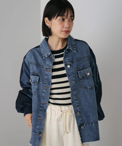 Bou Jeloud（ブージュルード）の「【温度調整素材】ラウンドネックニット（ニット/セーター・レディース・A/グレー・FREE）」の7枚目の写真