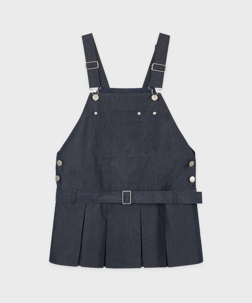 SINOON(シヌーン)の「Pleats Mini Overall (Navy)(ワンピース・レディース・ネイビー・SMALL/MEDIUM)」の4枚目の写真