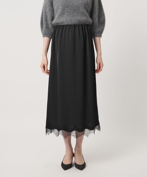 UNITED ARROWS（ユナイテッドアローズ）の「サテン レース コンビ スカート（スカート・レディース・オフホワイト/ブラック・36/38）」の12枚目の写真