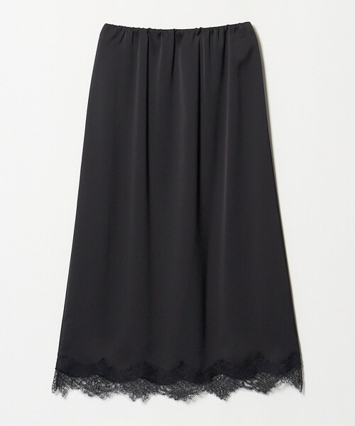 UNITED ARROWS（ユナイテッドアローズ）の「サテン レース コンビ スカート（スカート・レディース・オフホワイト/ブラック・36/38）」の7枚目の写真
