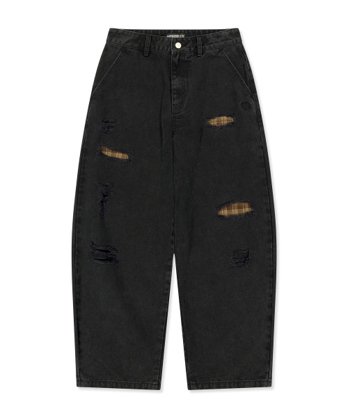 BROWNBREATH(ブラウンブレス)の「W CHECK OVERLAY PANTS(その他パンツ・レディース・ブラック・SMALL/MEDIUM)」の1枚目の写真