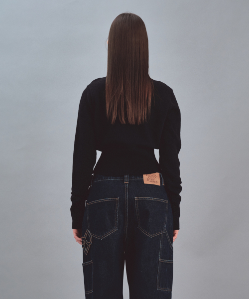 Rest&Recreation（レストアンドレクリエーション）の「LOGO CLIP KNIT TOP - BLACK（ニット/セーター・レディース・その他・ONE）」の4枚目の写真