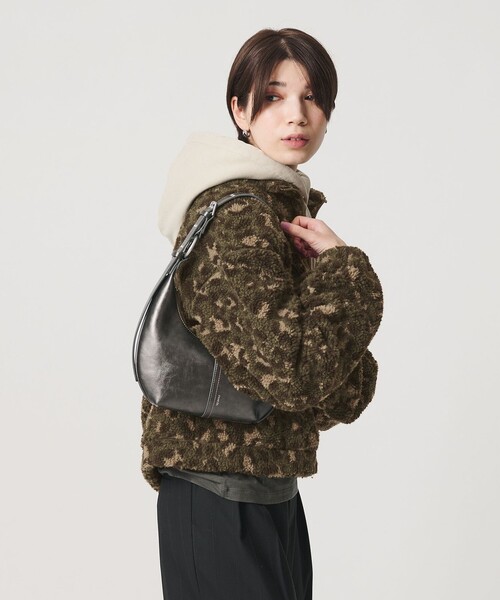 BEAUTY&YOUTH UNITED ARROWS(ビューティーアンドユースユナイテッドアローズ)の「ジャガード スタンドカラー ボアブルゾン(その他アウター・レディース・オリーブ/ナチュラル・FREE)」の3枚目の写真