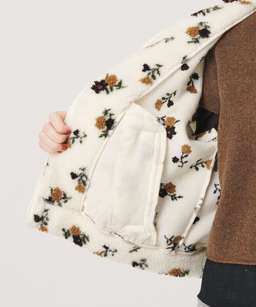 BEAUTY&YOUTH UNITED ARROWS(ビューティーアンドユースユナイテッドアローズ)の「ジャガード スタンドカラー ボアブルゾン(その他アウター・レディース・オリーブ/ナチュラル・FREE)」の10枚目の写真