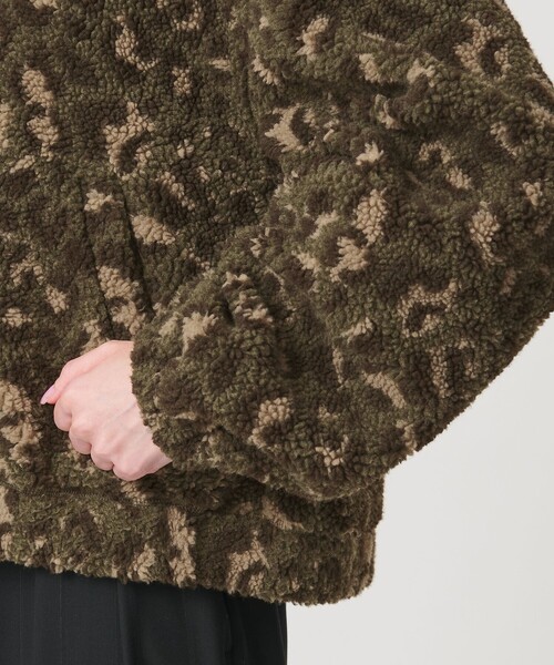 BEAUTY&YOUTH UNITED ARROWS(ビューティーアンドユースユナイテッドアローズ)の「ジャガード スタンドカラー ボアブルゾン(その他アウター・レディース・オリーブ/ナチュラル・FREE)」の13枚目の写真