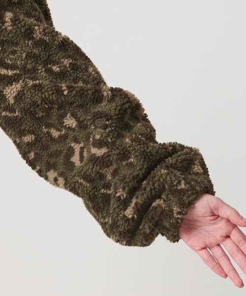 BEAUTY&YOUTH UNITED ARROWS(ビューティーアンドユースユナイテッドアローズ)の「ジャガード スタンドカラー ボアブルゾン(その他アウター・レディース・オリーブ/ナチュラル・FREE)」の14枚目の写真