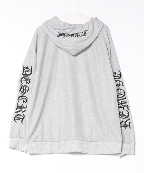 MASHIRO(マシロ)の「【MASHIRO】Y2Kポイント刺繍ワッフルジップフーディービッグパーカー(MA/EK173)(パーカー・レディース・グレー・FREE)」の11枚目の写真