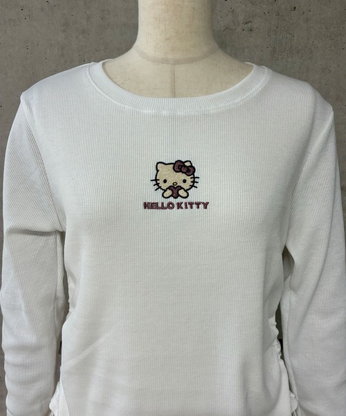 GLAMOROUS JANE(グラマラスジェーン)の「HELLO KITTY ドロストデザインリブロンT(Tシャツ/カットソー・レディース・オフホワイト/カーキ/モカ/ブラック・FREE)」の10枚目の写真