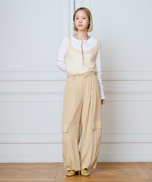 IENA LA BOUCLE(イエナラブークル)の「IENA LA BOUCLE モヘヤMIXキャミタンク(ニット/セーター・レディース・アイボリー/グリーン・FREE)」の3枚目の写真