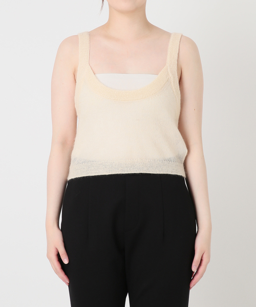 IENA LA BOUCLE(イエナラブークル)の「IENA LA BOUCLE モヘヤMIXキャミタンク(ニット/セーター・レディース・アイボリー/グリーン・FREE)」の17枚目の写真