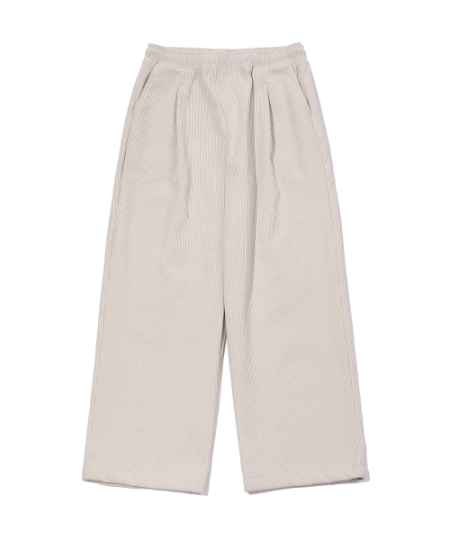 CHAMBROS(チャンブロス)の「コーデュロイ ワイド ピンタック ウエストゴムパンツ(クリーム)(その他パンツ・レディース・その他・LARGE/MEDIUM/SMALL/X-LARGE)」の2枚目の写真