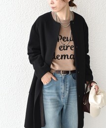ノーカラーコート（ブラック/黒色系）ファッション通販 - ZOZOTOWN