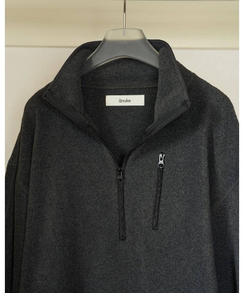 anuke（アンヌーク）の「Fleece 2way Onepiece 62620307（ワンピース・レディース・チャコールグレー/オフホワイト・38/36）」の7枚目の写真