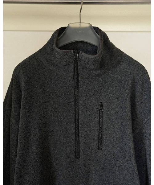 anuke（アンヌーク）の「Fleece 2way Onepiece 62620307（ワンピース・レディース・チャコールグレー/オフホワイト・38/36）」の6枚目の写真