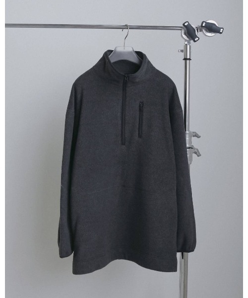 anuke（アンヌーク）の「Fleece 2way Onepiece 62620307（ワンピース・レディース・チャコールグレー/オフホワイト・38/36）」の5枚目の写真